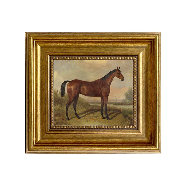 Hunter in a Landscape Framed Oil Painting