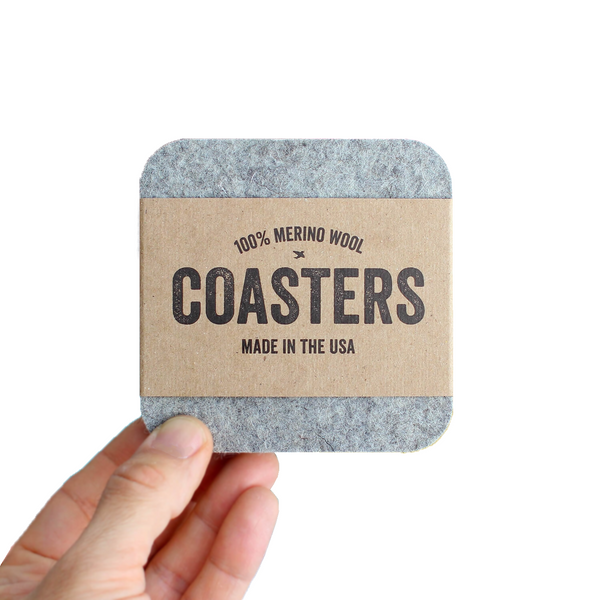 Grey Wool Felt Coaster