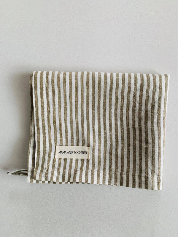 French Linen Pinstripe Tea Towel